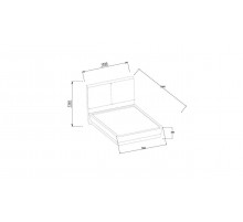 Кровать двуспальная Миранте (Mirante) MINT-26