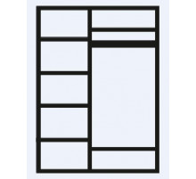 Трехстворчатый шкаф для одежды с зеркалом Амели АМШ1/3 (дуб)